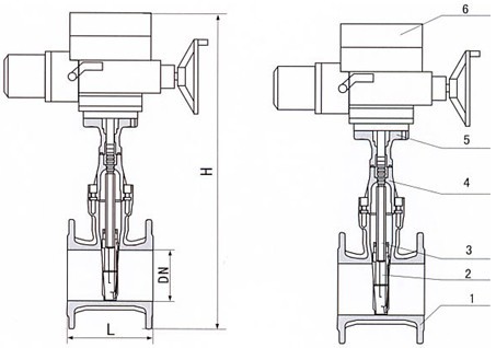 電動彈性座封閘閥結構圖