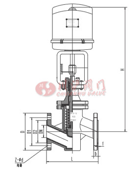 電動波紋管調節閥結構圖