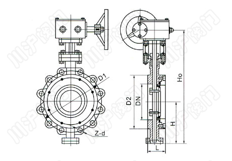 D373H、D373Y_美標蝶閥_結構圖
