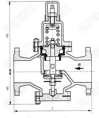 Y42X水用減壓閥結構圖