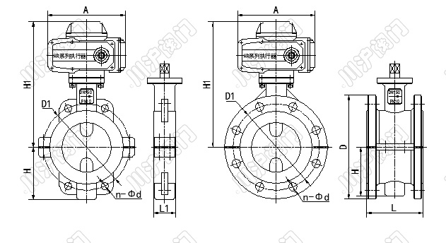 電動襯氟蝶閥結構圖