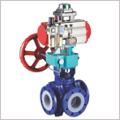 氣動襯氟三通球閥