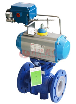 氣動襯氟調節球閥