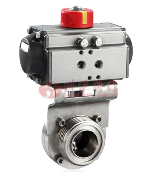 氣動衛生級螺紋蝶閥