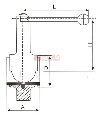 氣動衛生級對夾蝶閥結構圖