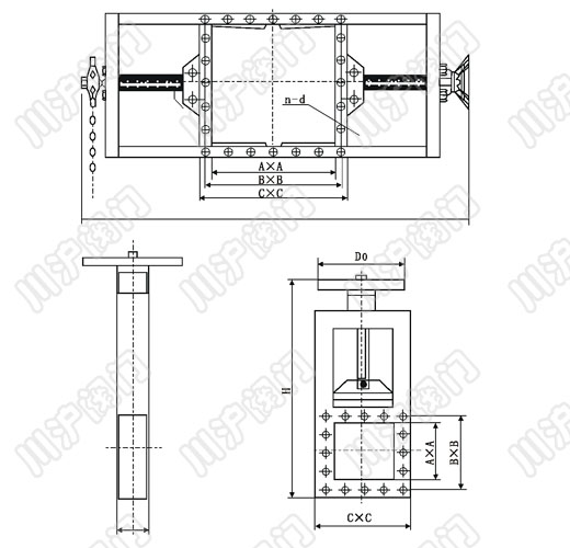 LMD_氣動插板閥結構圖