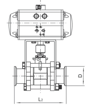 氣動卡箍球閥結構圖