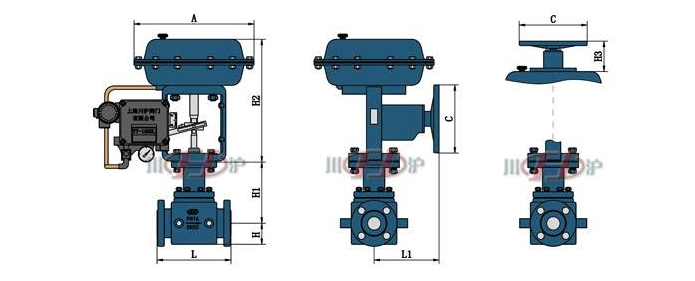 氣動保溫調節閥結構圖