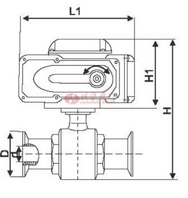 電動衛(wèi)生級球閥結構圖