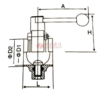 衛生級焊接蝶閥結構圖