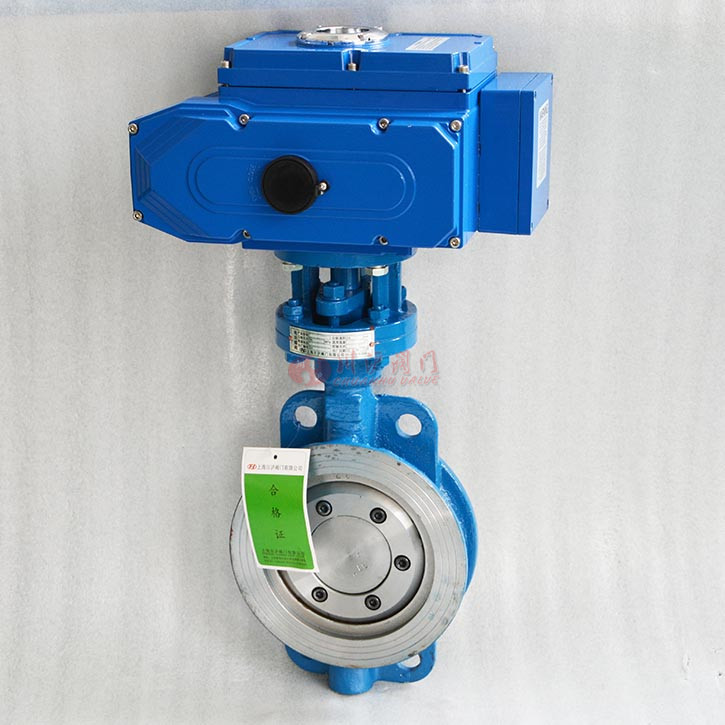 電動硬密封對夾蝶閥實物圖