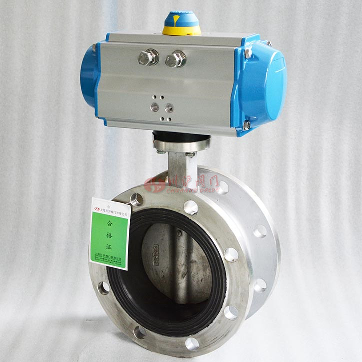 不銹鋼法蘭蝶閥實物圖