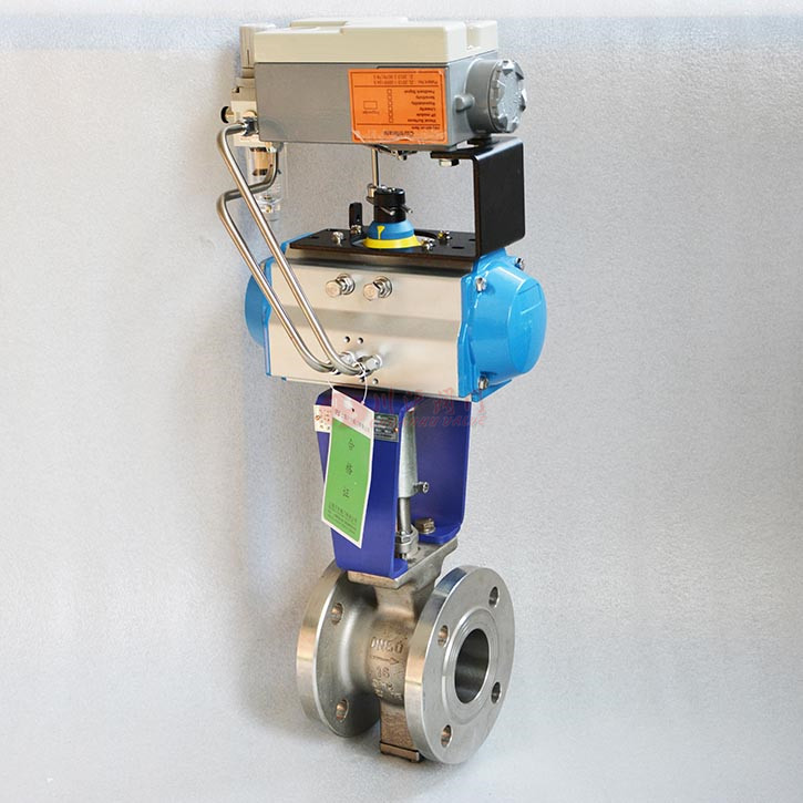 氣動調節球閥實物圖